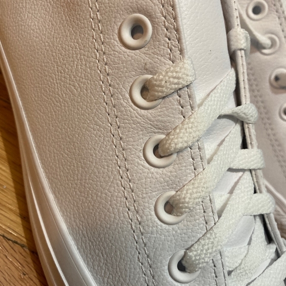 S O L D White Leather Sneakers - Picture 5 of 5